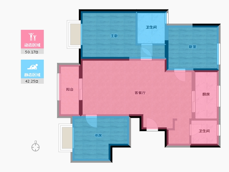 天津-天津市-中交天郡-89.19-户型库-动静分区