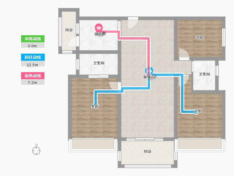 贵州省-贵阳市-金茂观山湖-118.00-户型库-动静线