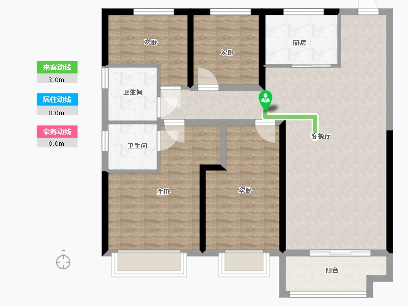 河北省-邯郸市-美的剑桥郡-104.00-户型库-动静线