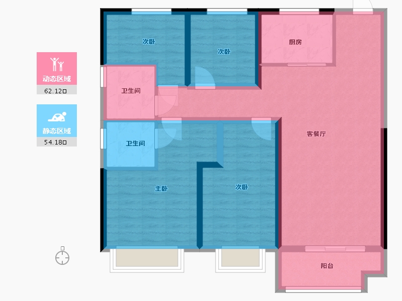 河北省-邯郸市-美的剑桥郡-104.00-户型库-动静分区