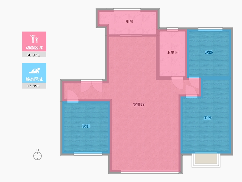 新疆维吾尔自治区-阿克苏地区-新和壹号-104.00-户型库-动静分区