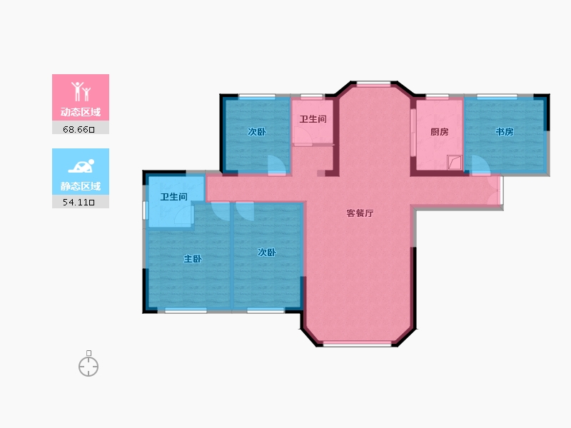 青海省-西宁市-元堡子安置小区-111.18-户型库-动静分区