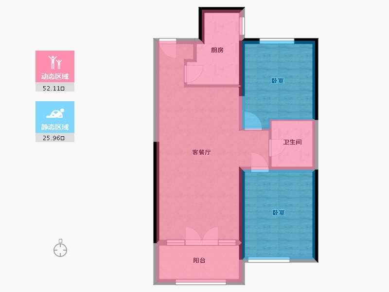 河北省-张家口市-新明轩小区-76.96-户型库-动静分区