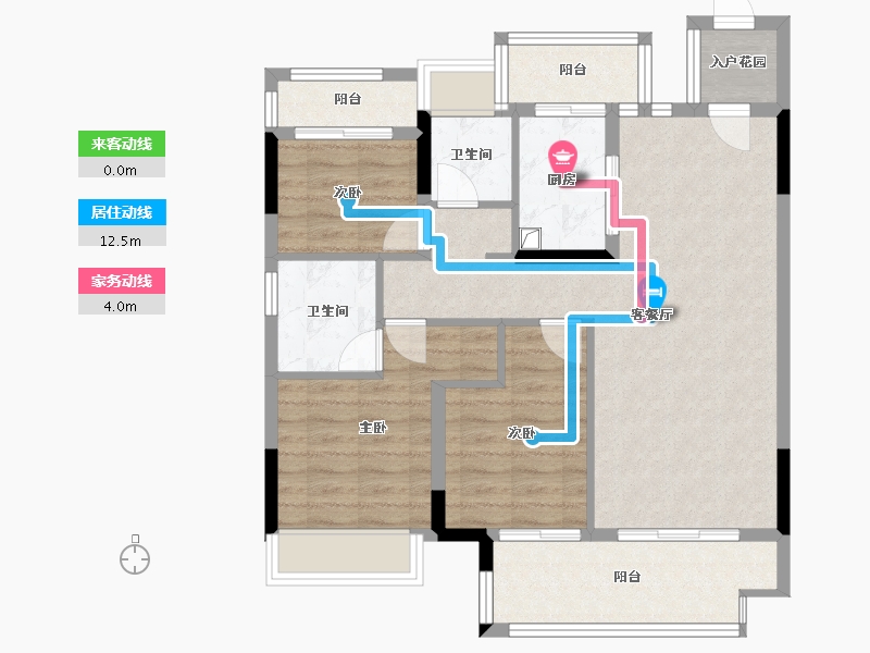 江苏省-南通市-时光峰会-85.60-户型库-动静线