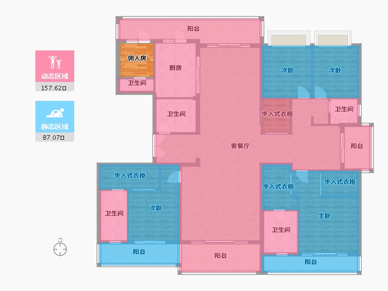 云南省-昆明市-金科江湖海-228.41-户型库-动静分区