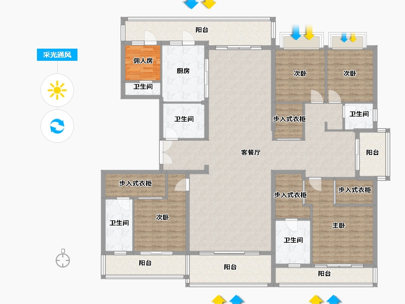 云南省-昆明市-金科江湖海-228.41-户型库-采光通风