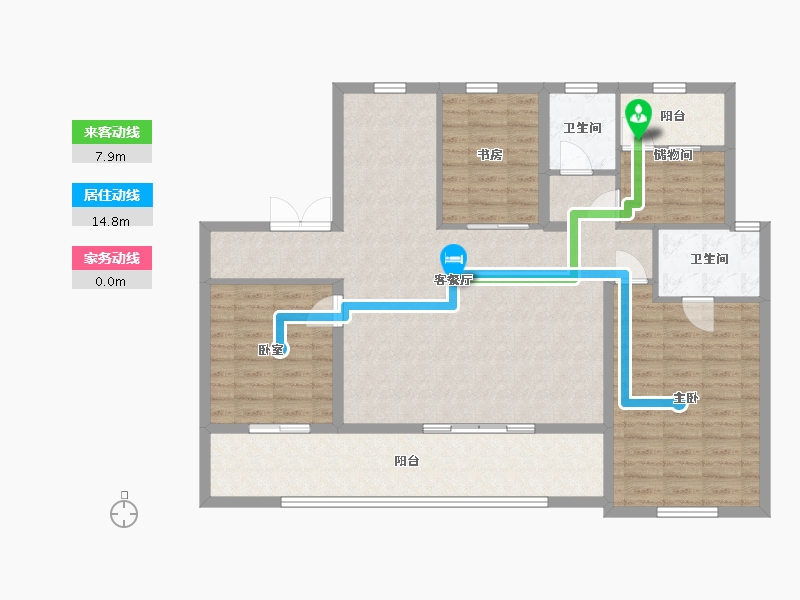 山东省-青岛市-崂山悦府-114.79-户型库-动静线