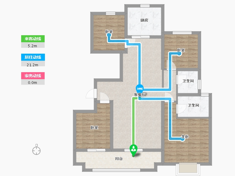 陕西省-西安市-龙记·观湖-101.08-户型库-动静线