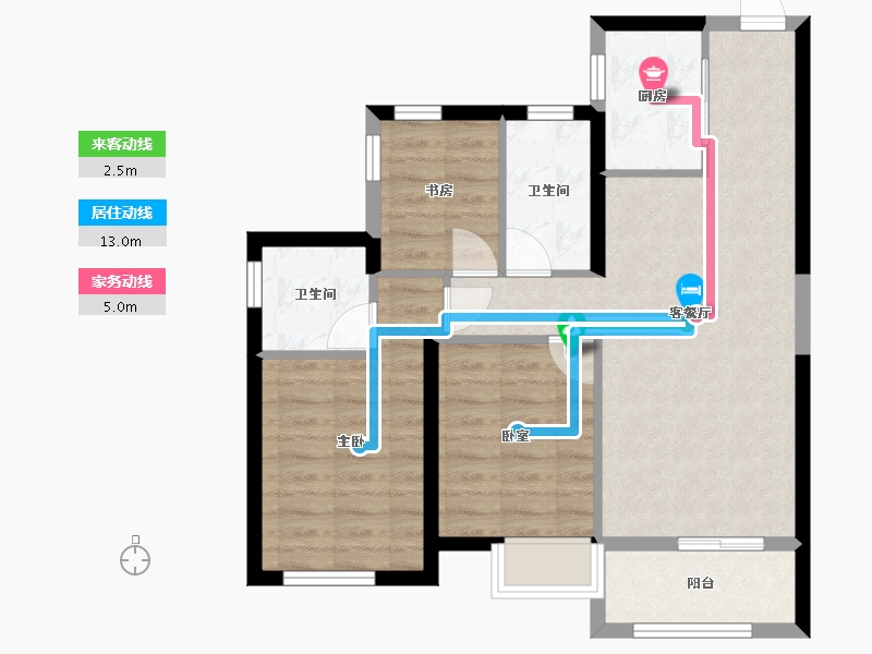 福建省-厦门市-市政国贸海屿原-71.21-户型库-动静线