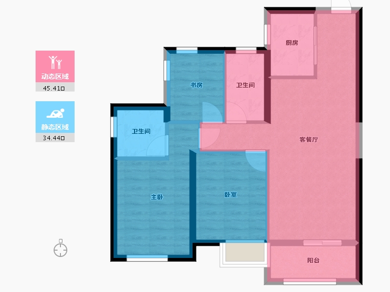 福建省-厦门市-市政国贸海屿原-71.21-户型库-动静分区