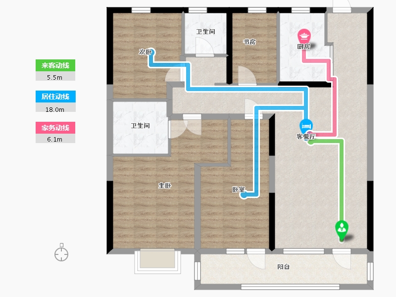 山东省-青岛市-尚嘉中心-113.63-户型库-动静线