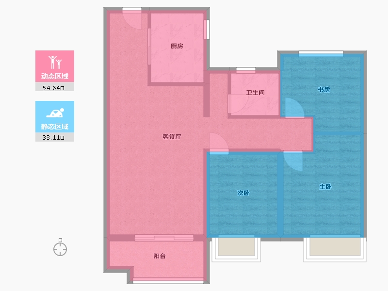 河北省-保定市-金樾万象-78.41-户型库-动静分区