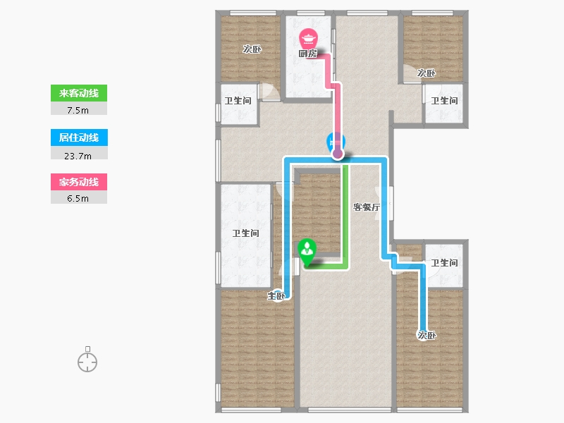 北京-北京市-北京城建·天坛府Ⅰ九阙-224.01-户型库-动静线