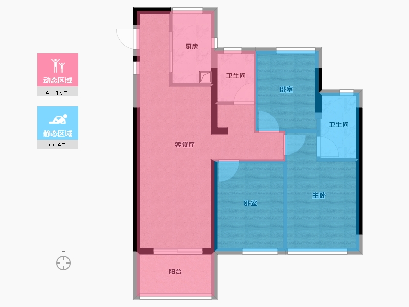 福建省-福州市-国贸江屿原-66.82-户型库-动静分区