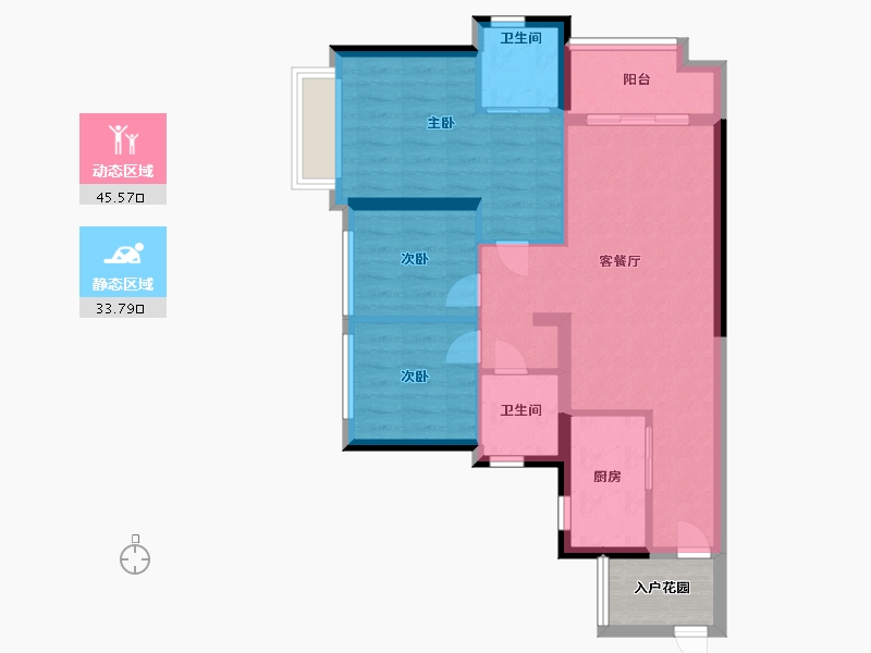 广东省-广州市-万科黄埔新城-74.40-户型库-动静分区