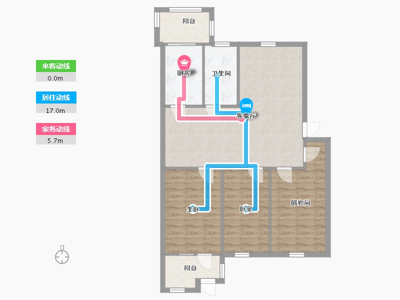 河南省-郑州市-河南省供销合作总社-家属院-94.45-户型库-动静线