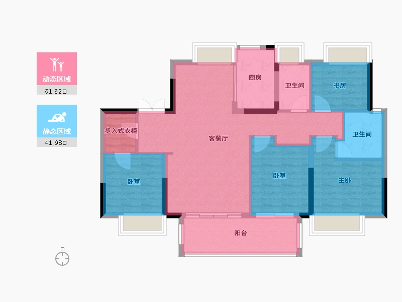 福建省-福州市-左海望悦-92.87-户型库-动静分区