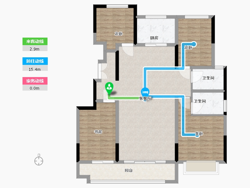 山东省-滨州市-丽景华府住宅小区-116.01-户型库-动静线