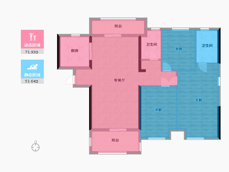 广西壮族自治区-贵港市-盛世天禧-111.22-户型库-动静分区