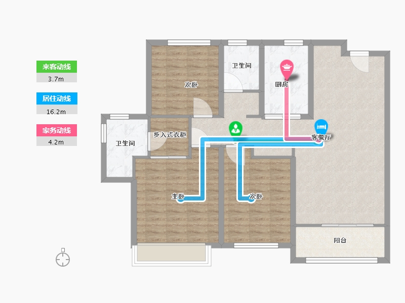 山东省-青岛市-水岸樾园-103.20-户型库-动静线