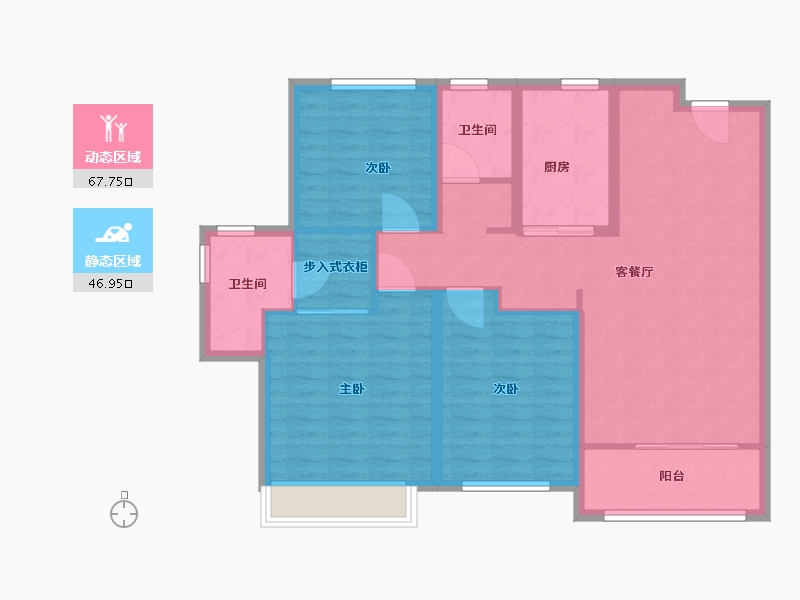 山东省-青岛市-水岸樾园-103.20-户型库-动静分区