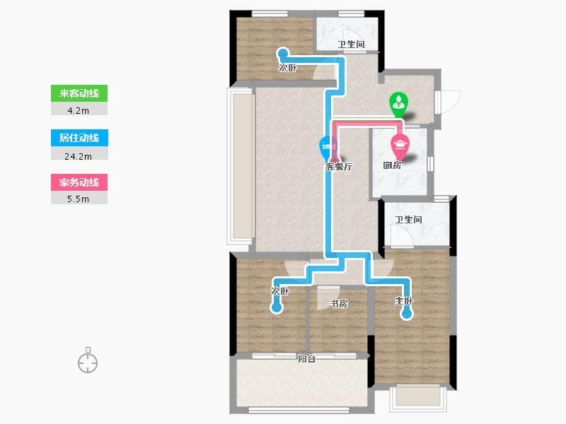 浙江省-杭州市-保利·和颂春风里-100.00-户型库-动静线