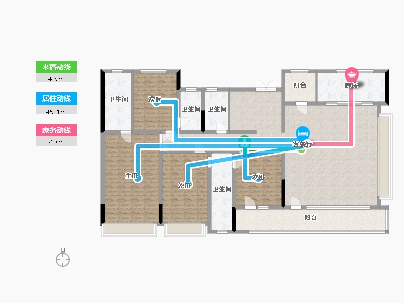 山东省-青岛市-北岸·绿茵城-200.89-户型库-动静线