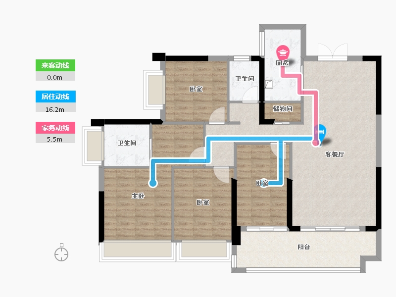 湖南省-郴州市-长信爱莲首府-121.18-户型库-动静线