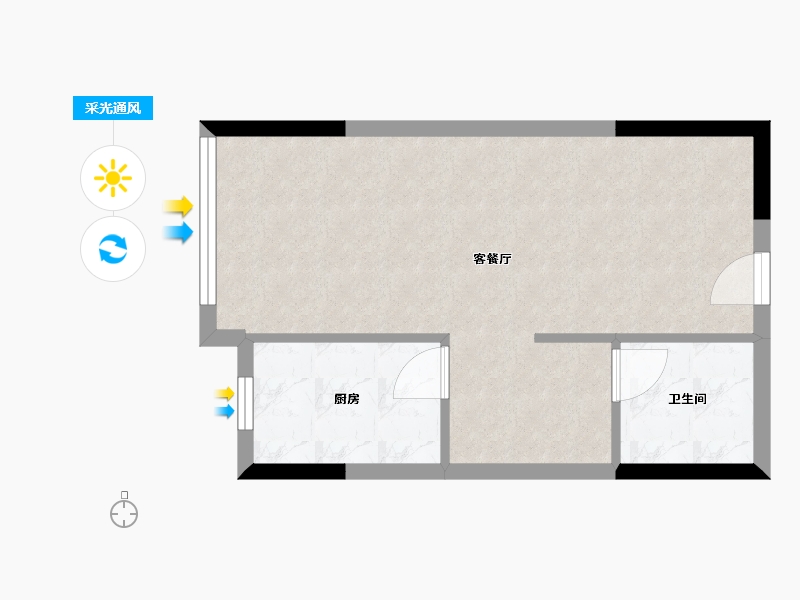 广东省-广州市-中建·玖玥湾（商办）-40.00-户型库-采光通风