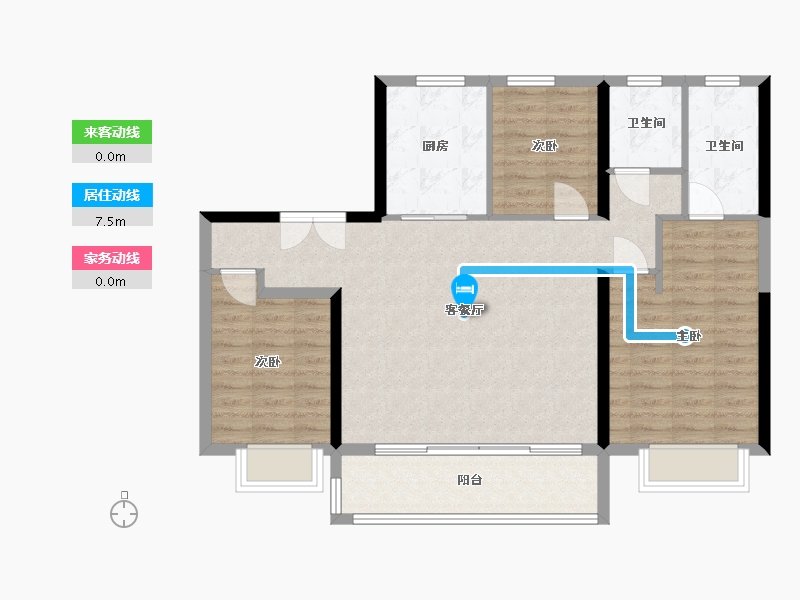 陕西省-西安市-龙记·观湖-93.64-户型库-动静线