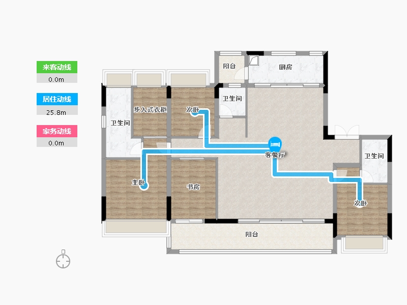 重庆-重庆市-科学城凤玺台-150.41-户型库-动静线