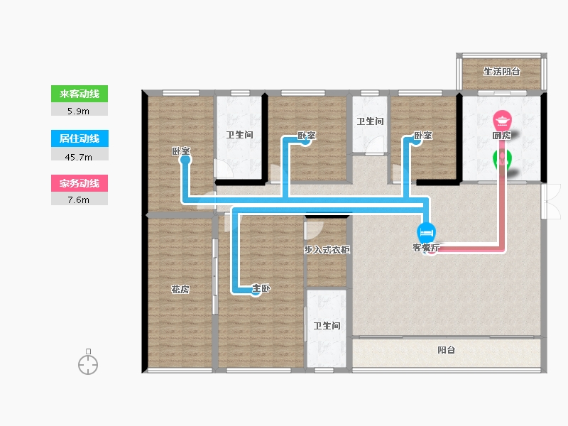 四川省-绵阳市-长虹金嶺1号-189.57-户型库-动静线