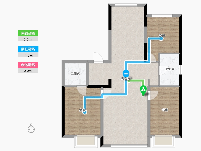 内蒙古自治区-通辽市-水墨嘉华-97.95-户型库-动静线