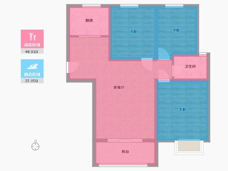 河北省-邢台市-铜锣湾尚苑小区-89.00-户型库-动静分区