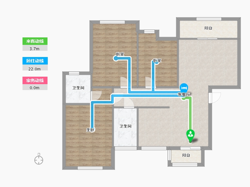 湖南省-株洲市-泰山一号-99.90-户型库-动静线