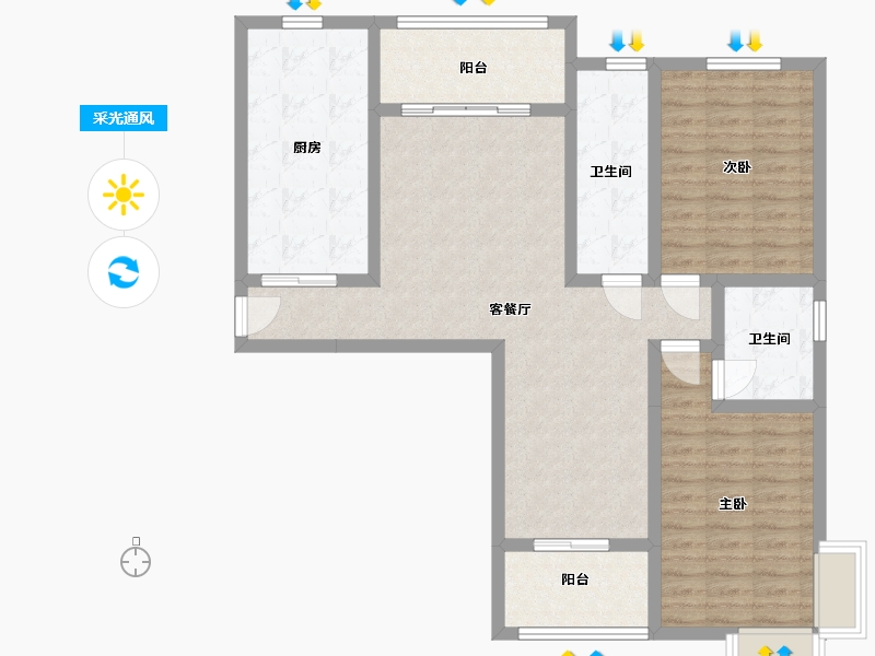 河北省-邯郸市-金百合-99.00-户型库-采光通风