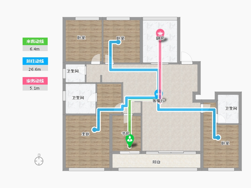 浙江省-杭州市-万科江斓映象府-149.25-户型库-动静线