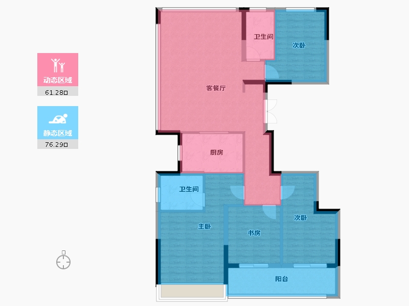 浙江省-绍兴市-中海铂隽-124.80-户型库-动静分区