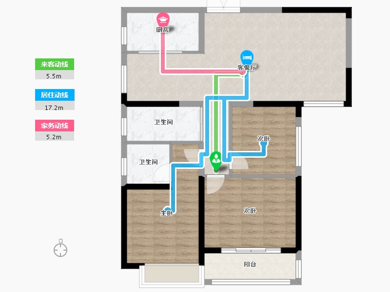 湖南省-常德市-阳光世纪-112.00-户型库-动静线