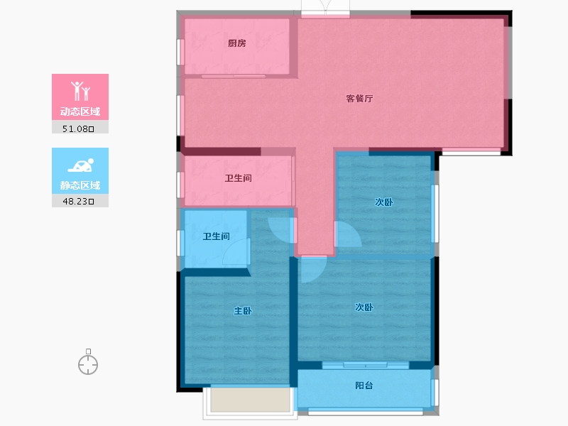 湖南省-常德市-阳光世纪-112.00-户型库-动静分区