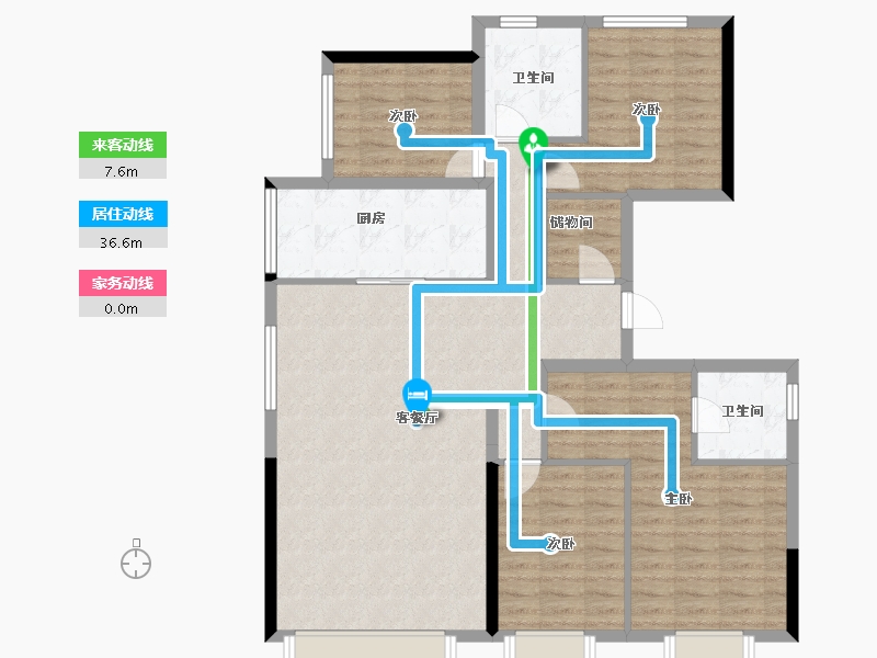 河北省-保定市-康城·璟宸河府二期-113.13-户型库-动静线