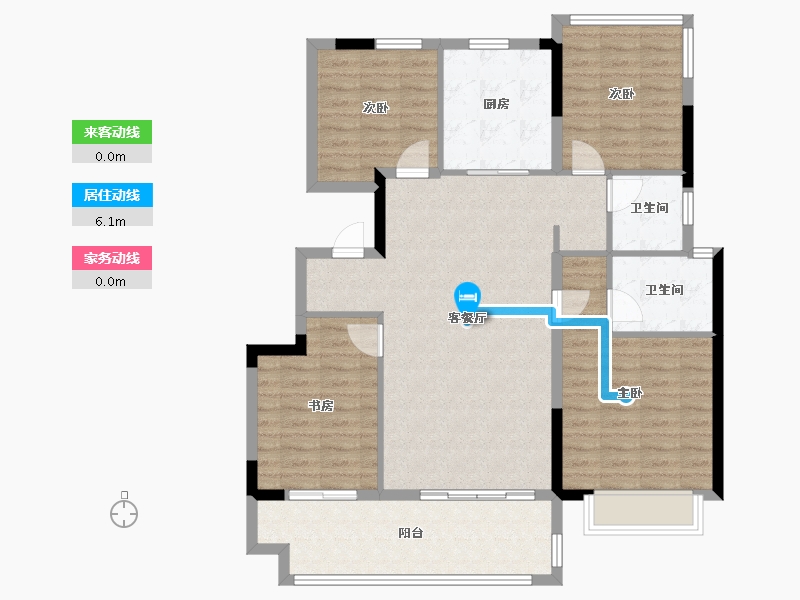 安徽省-合肥市-鹭湖花园-110.00-户型库-动静线