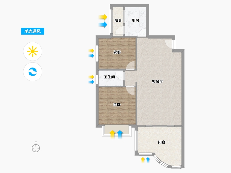 四川省-成都市-城南名著-71.06-户型库-采光通风