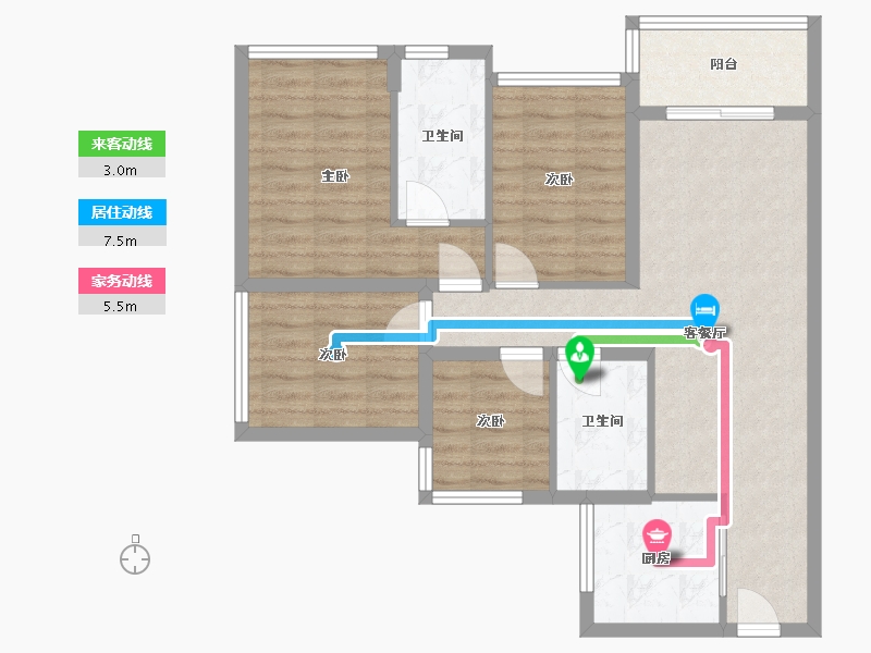 广东省-广州市-保利天汇三期-83.20-户型库-动静线