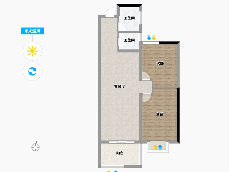 河南省-南阳市-正商如意宽境-77.14-户型库-采光通风