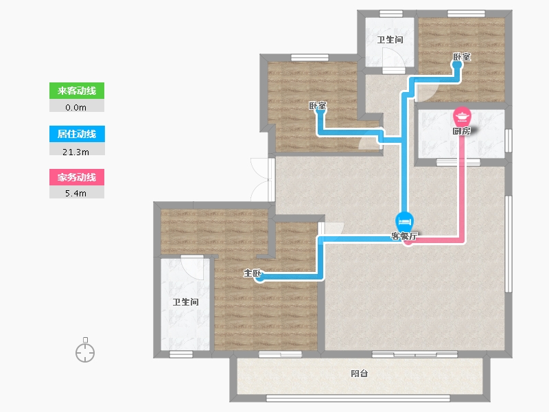 陕西省-西安市-金地·玖峯悦-112.00-户型库-动静线