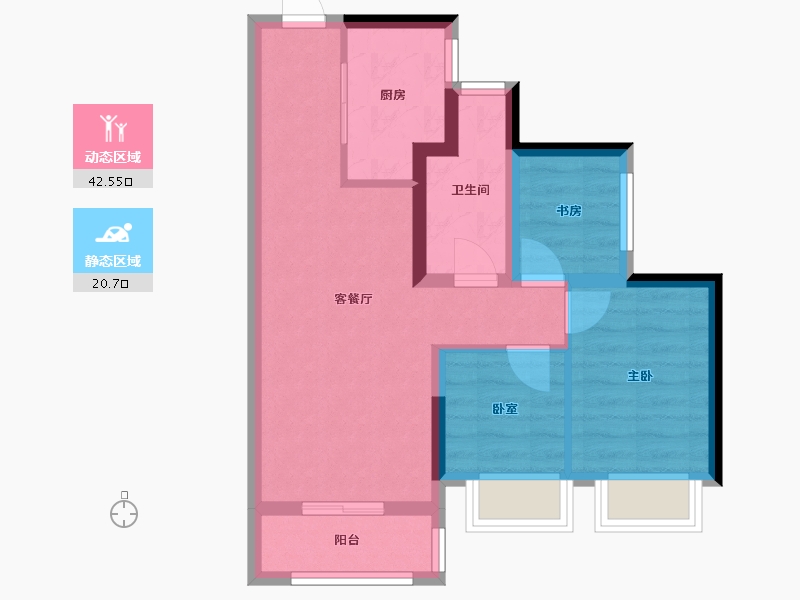 广东省-广州市-中建星光城-55.30-户型库-动静分区