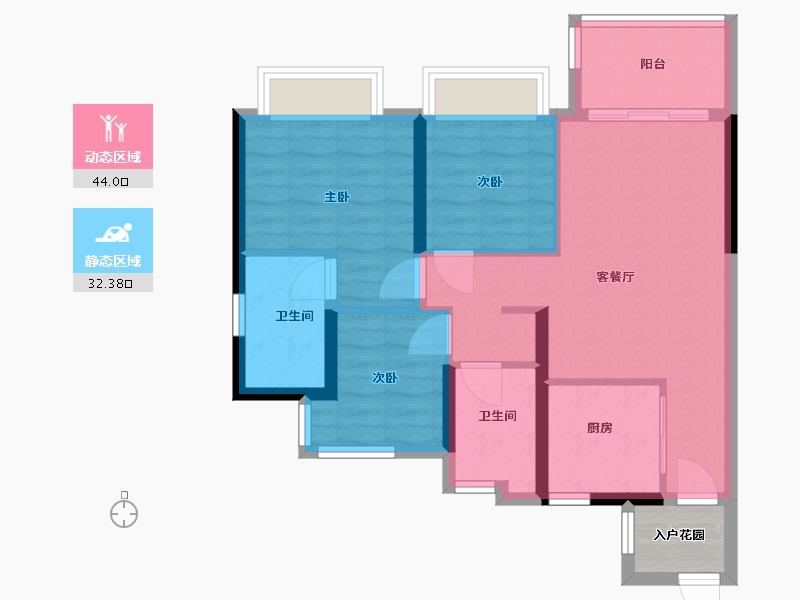 广东省-广州市-万科黄埔新城-70.40-户型库-动静分区