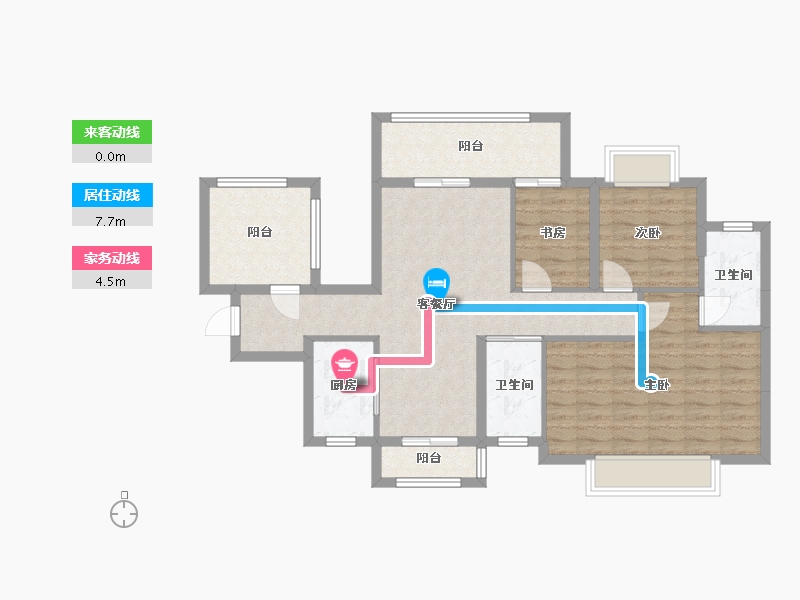 广西壮族自治区-南宁市-金地美域国际-92.30-户型库-动静线