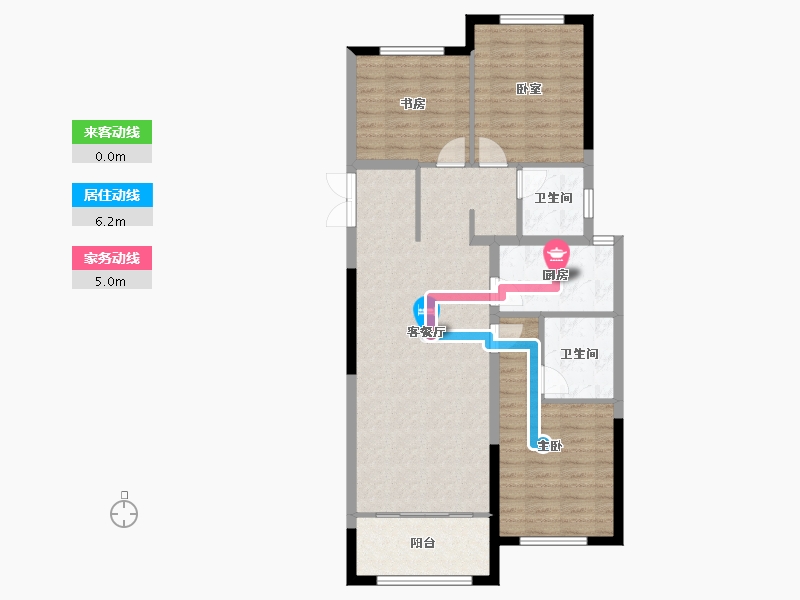 河北省-保定市-玉兰九赋-93.91-户型库-动静线